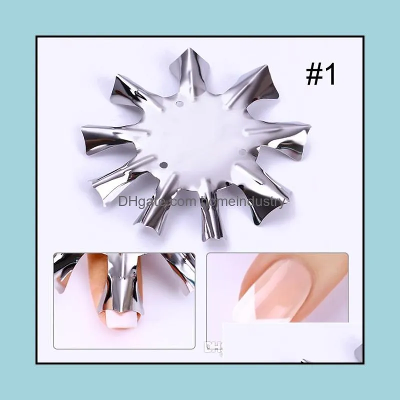 Easy French Line Edge Nail Cutter Stencil Tool Smile Shape Trimmer Clipper Styling Forms Manicure Nail Art Tools