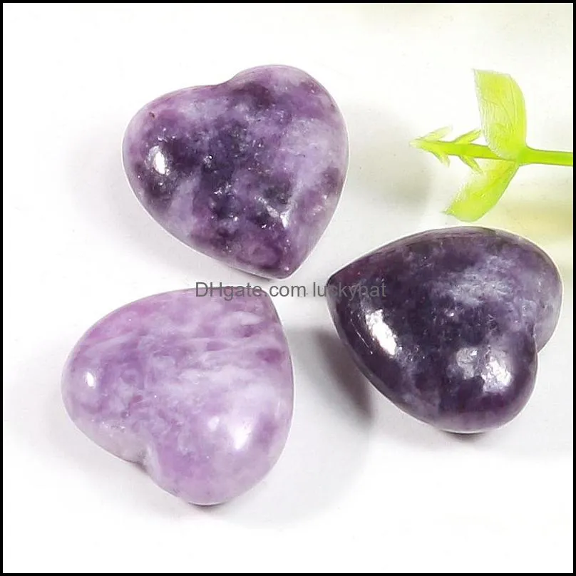 20x10mm Love Heart Natural Crystal Stone Craft Ornaments Quartz Healing Crystals Energy Reiki Gem Living Room Decoration