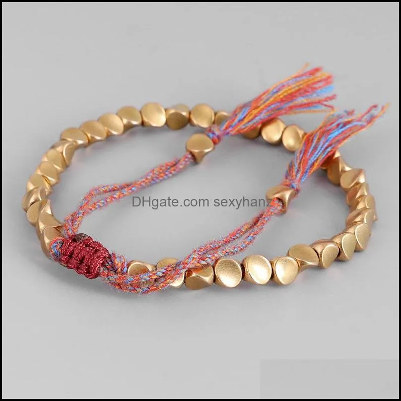 Designer Bracelets Women Men Hand Made Free Size Creative Tassel Gold Bracelet Healing Gemstone Fashion Jewelry