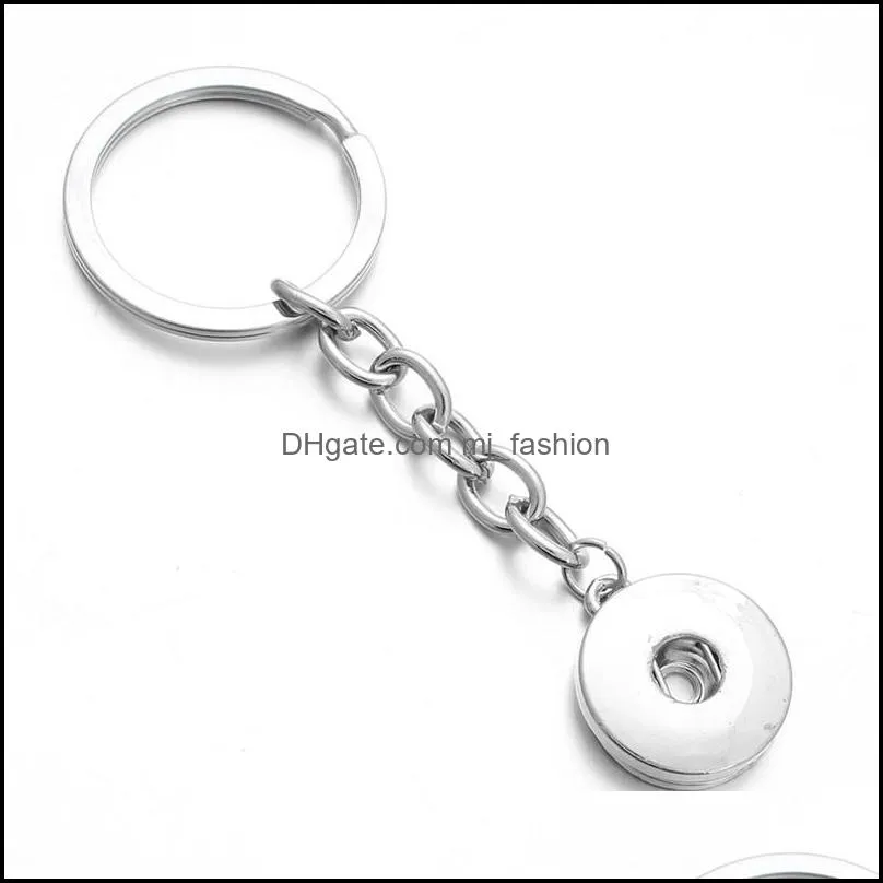 snap Jewelry 12mm 18mm Snap Key Chains For Keyring Women Gifts Girl Keychain Bag Pendant