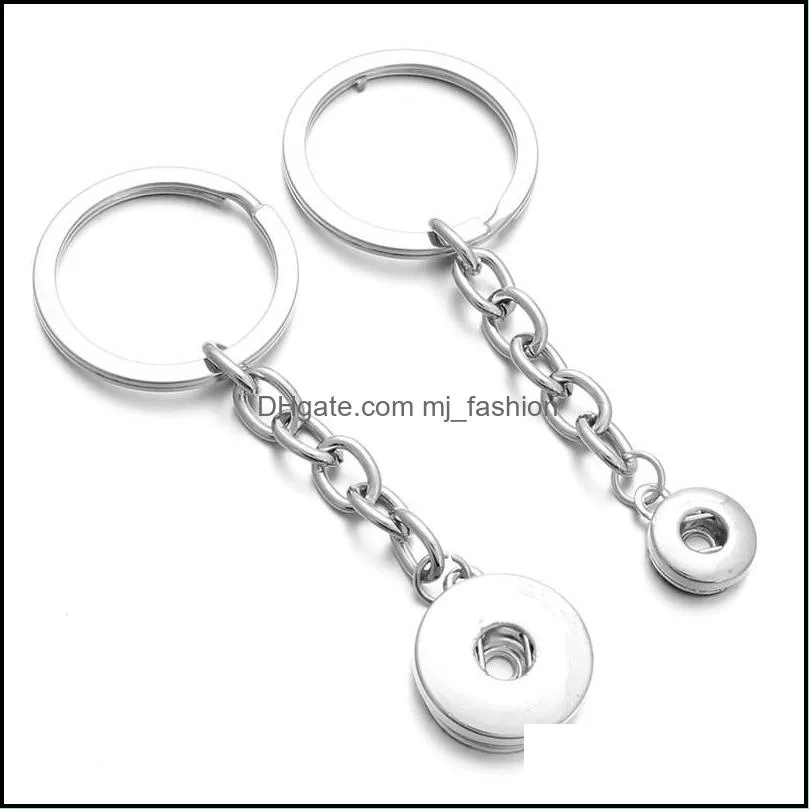 snap Jewelry 12mm 18mm Snap Key Chains For Keyring Women Gifts Girl Keychain Bag Pendant