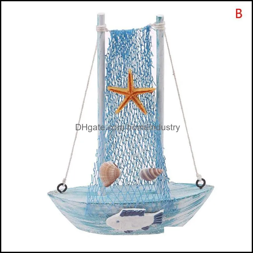 party decoration 15cm mediterranean style marine nautical sailing boat ship craft home