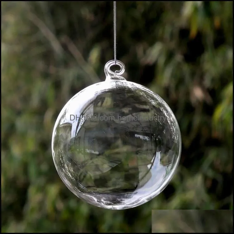 party decoration 64pcs/pack diameter=8cm small size christmas ball transparent glass globe el school window wedding hanging pendant