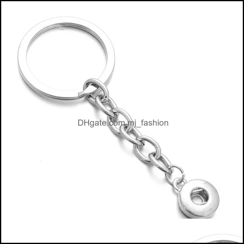 snap Jewelry 12mm 18mm Snap Key Chains For Keyring Women Gifts Girl Keychain Bag Pendant