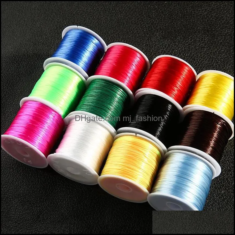 Cord for Jewelry Making 60 Meters Strong Mixed Color Crystal Elastic Rope String Stretch Line DIY Beaded Thread Necklace Bracelet