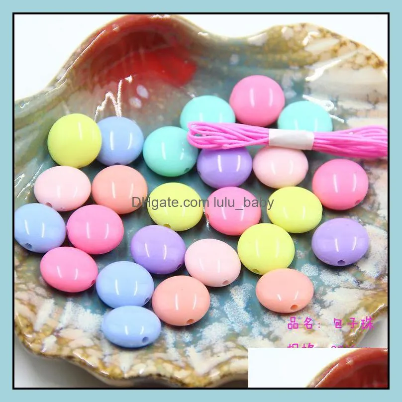 35g Acrylic Jewelry Accessories DIY Handmade Materials Beads Spring Candy Mix Color Scrub Granules Loose Beads