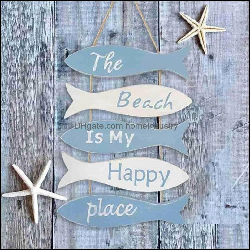 party decoration flip-flops hanging board wooden sea ornaments the beach my is place wall home happy door decor sli n6a6party