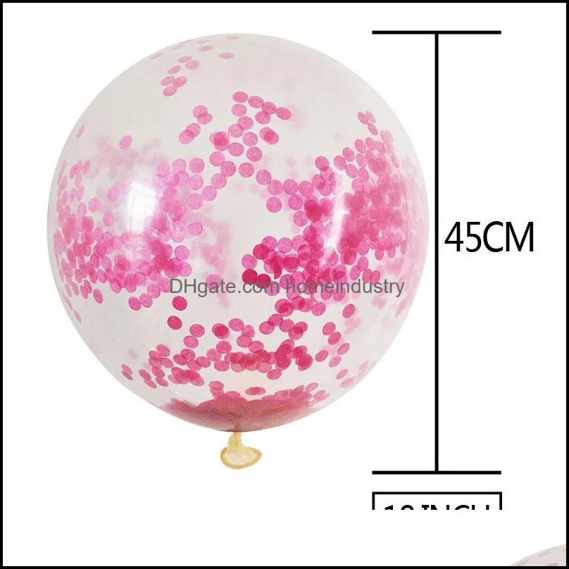 party decoration 18inch confetti balloon latex transparent ball for wedding & engagement baby shower birthday decor supplies