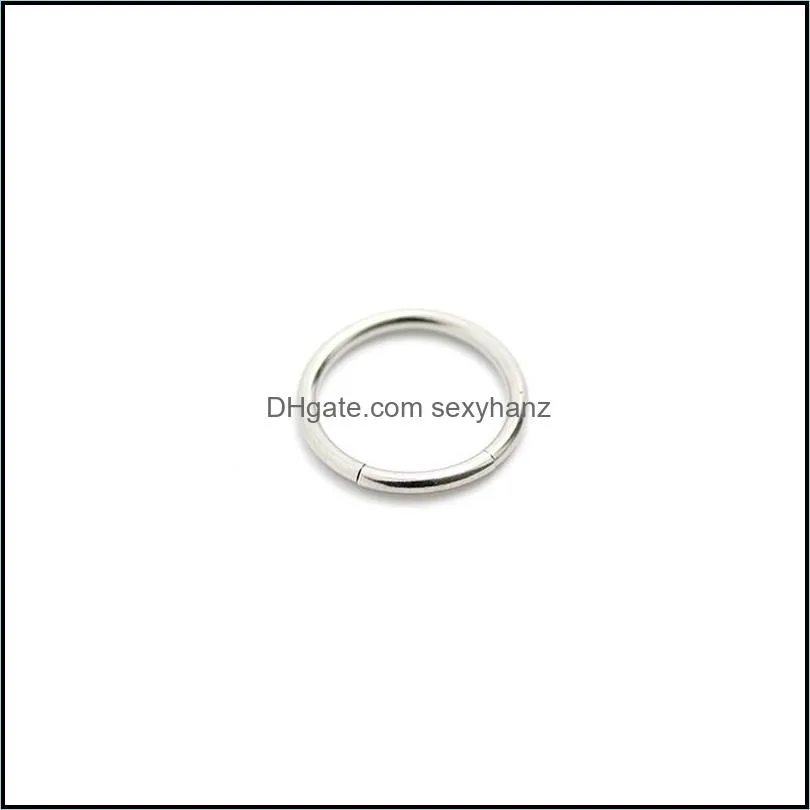 Thin Nose Ring Rose Gold Titanium Stainless Steel Pierce Jewelry For Women Men