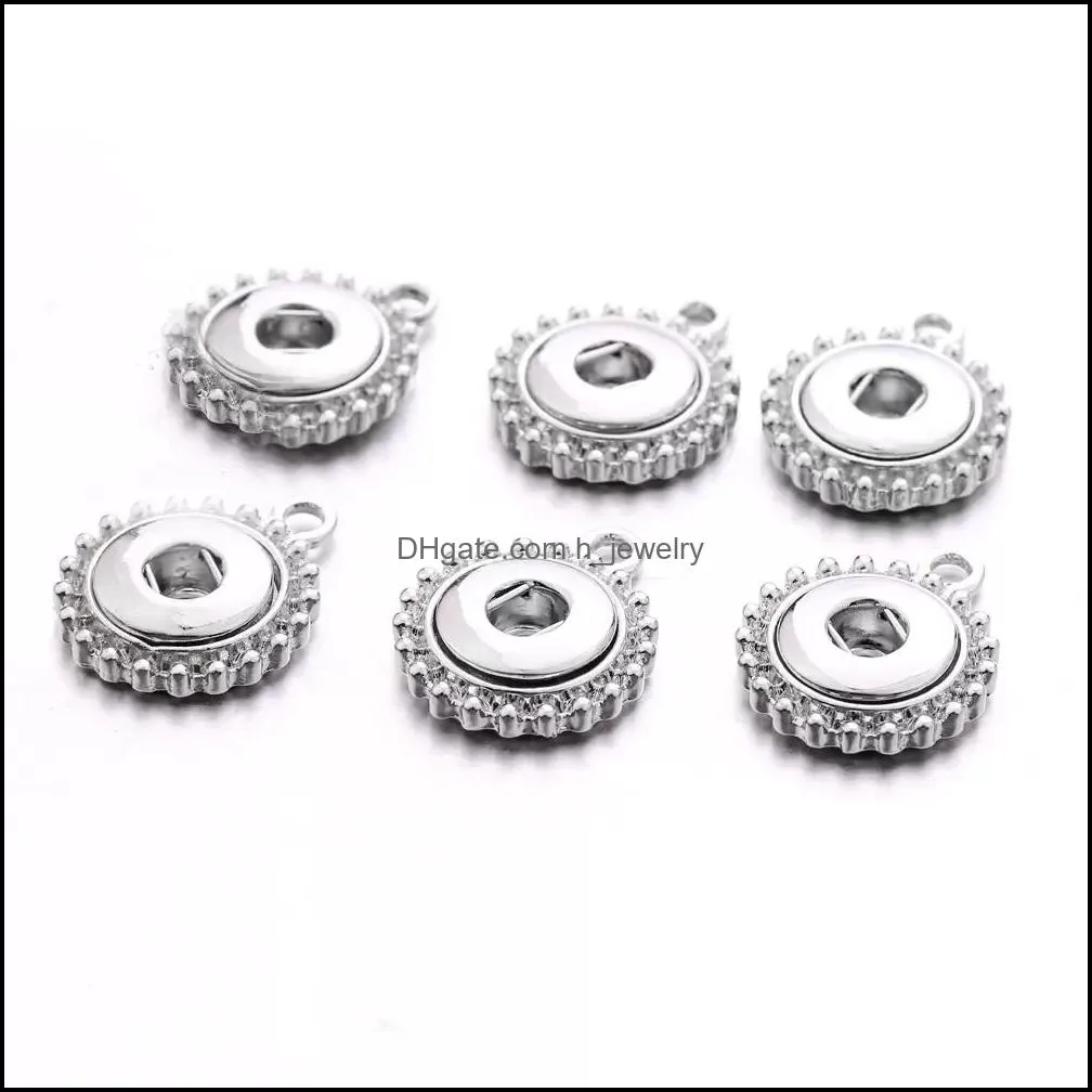 Fashion Silver Plated 12mm Snap Button Necklace Necklace for Women Ginger Snaps Buttons Jewelry