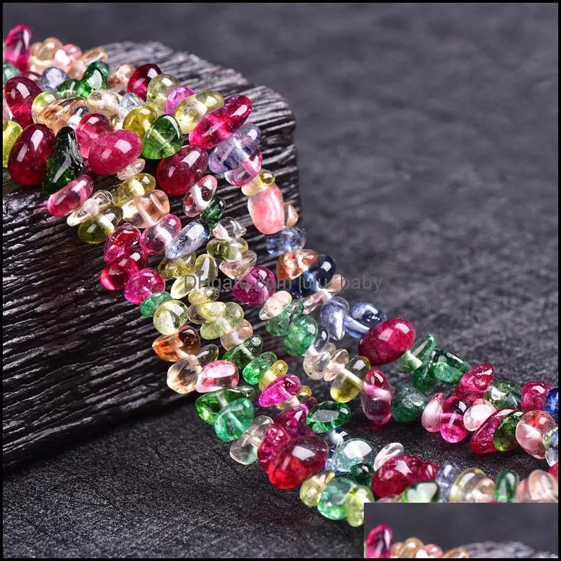 85cm Natural Stone Jade Beads For DIY Necklace Bracelet Earrings Jewelry Making holes Irregular Shape Gravel Chip Bead 5-8mm