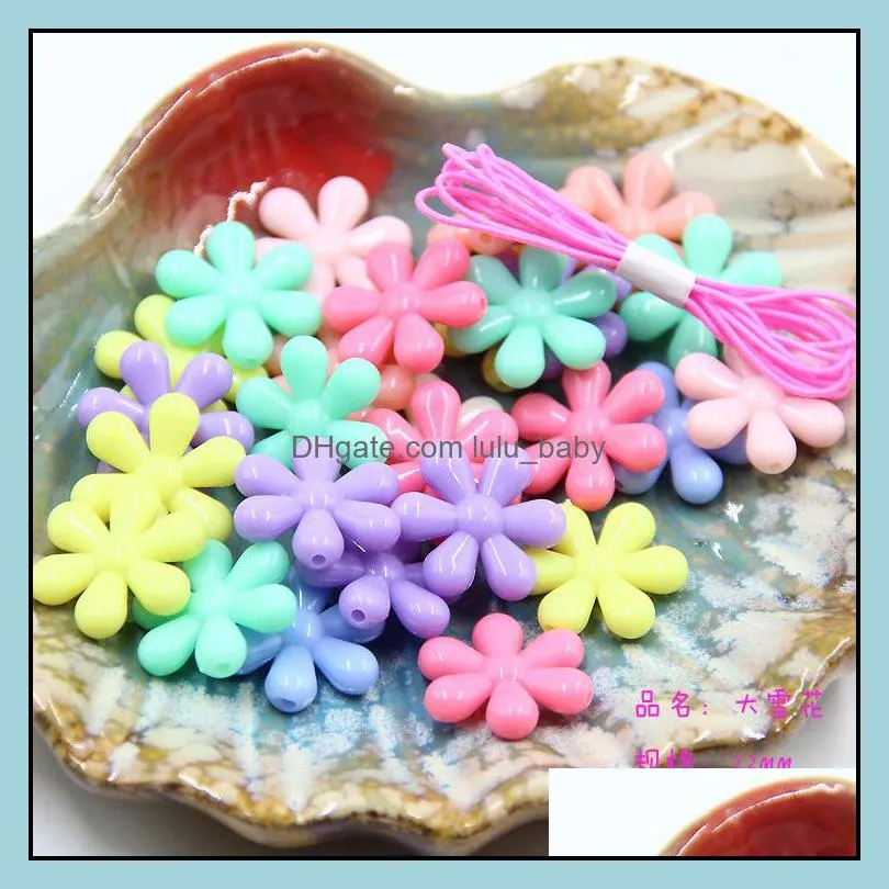 35g Acrylic Jewelry Accessories DIY Handmade Materials Beads Spring Candy Mix Color Scrub Granules Loose Beads