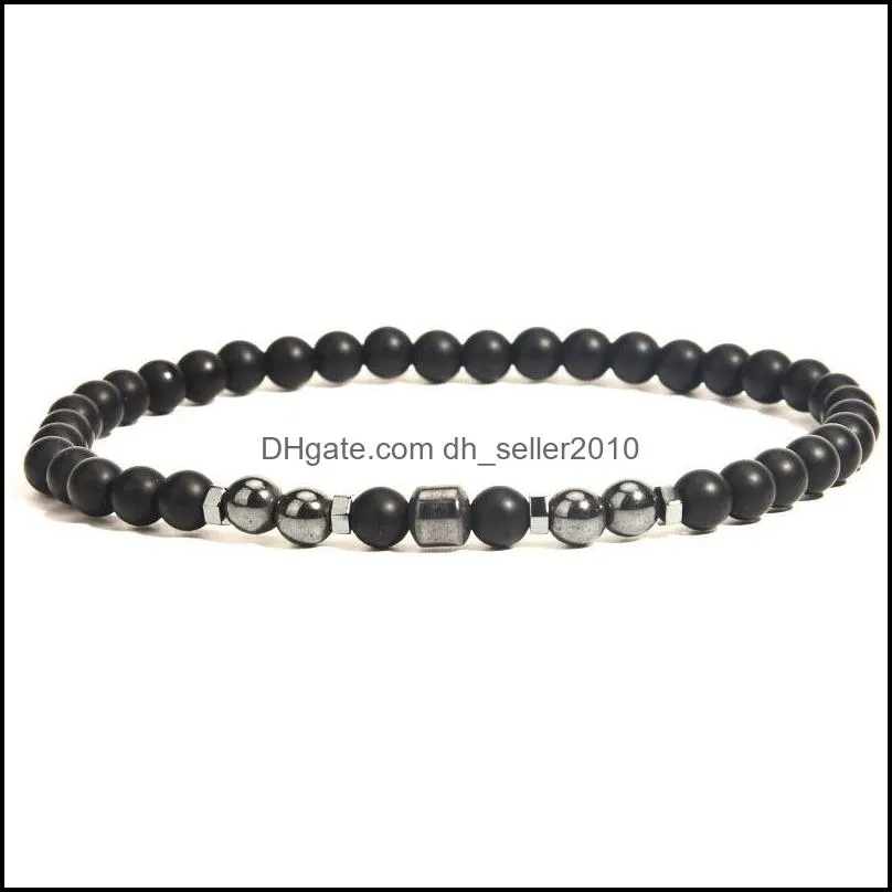Handmade Jewelry Wholesale Fashion Hematite Anklet 6MM Frosted Bead Tiger Eye Stone Foot Jewelry