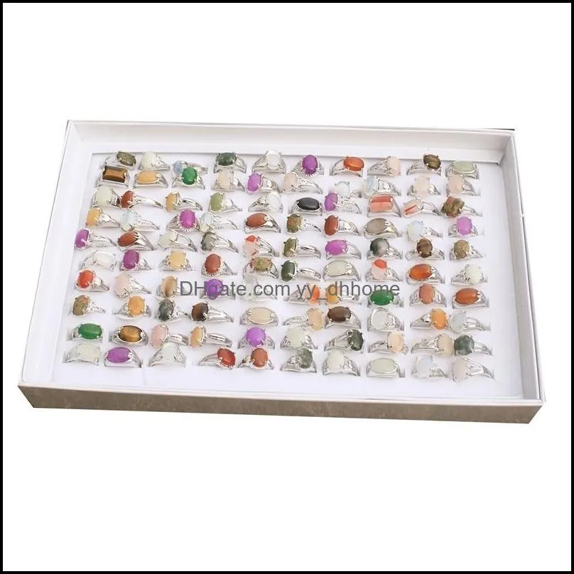 Solitaire Stone Ring,Crystal Rings Wholesale, Bulk Pack 100 Pieces With Jewelry Retail Box Mix Size And Colors