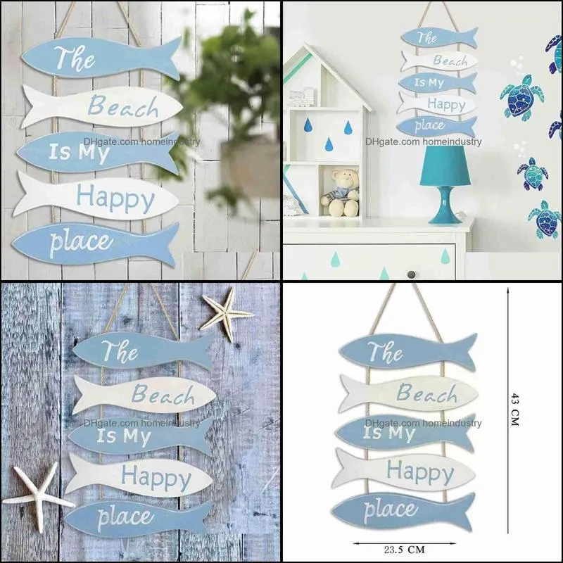 party decoration flip-flops hanging board wooden sea ornaments the beach my is place wall home happy door decor sli n6a6party