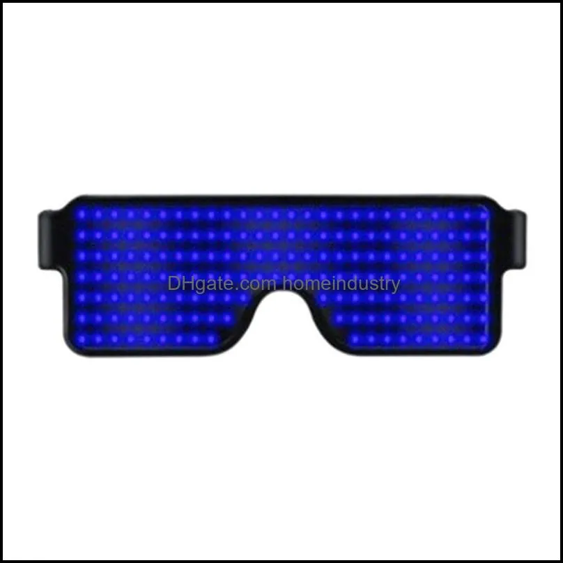 party decoration 1 pcs led glasses light up flashing sunglasses eyewear nightclub 8 patterns tue88