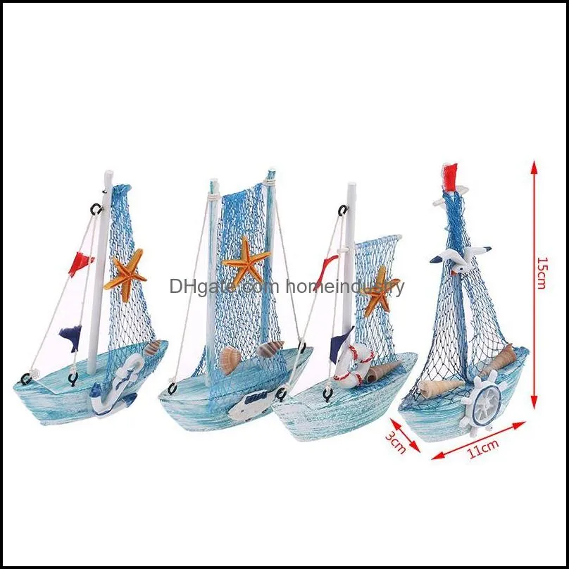 party decoration 15cm mediterranean style marine nautical sailing boat ship craft home