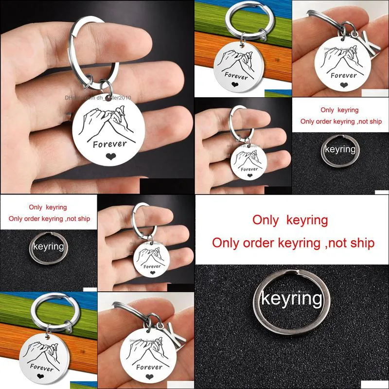 Hand In Hand Couple Friends Friendly Key Ring Stainless Steel Keychain