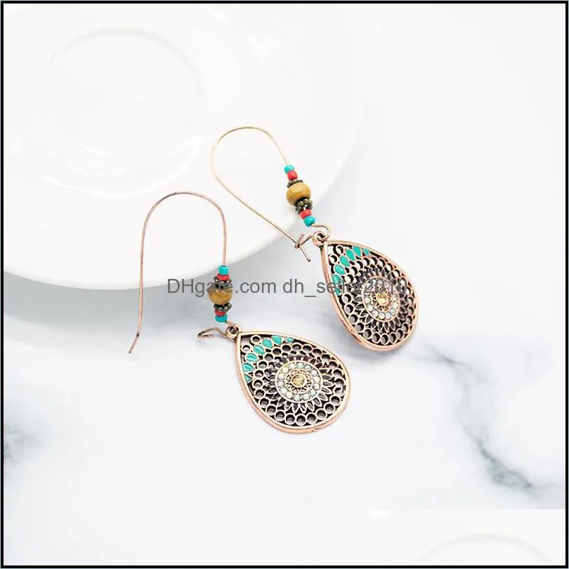 6 Pcs/Lot Alloy Bohemian Style For Women Long Dangle Earrings Retro tassel Fashion Eerrings