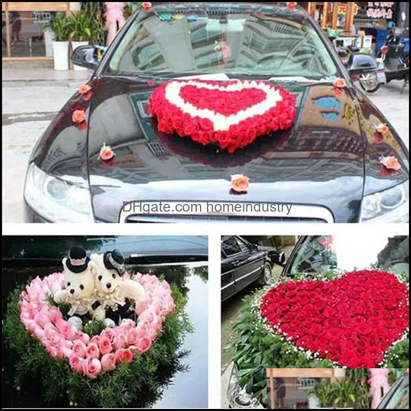 party decoration 20cm heart shape flower foam sucker for  floral car table gift props wedding supplies