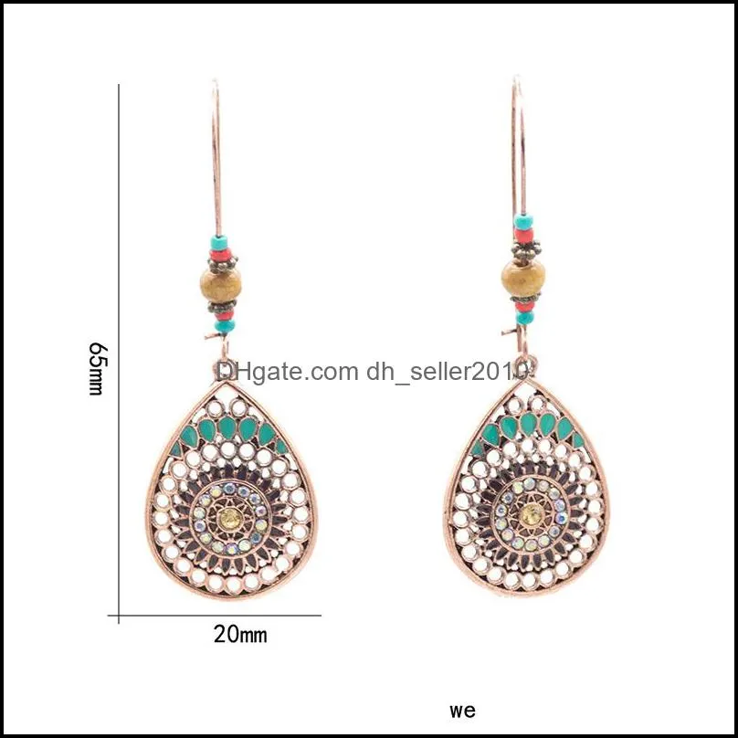 6 Pcs/Lot Alloy Bohemian Style For Women Long Dangle Earrings Retro tassel Fashion Eerrings