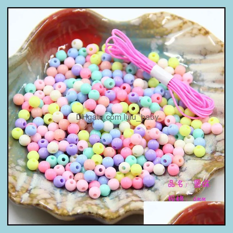 35g Acrylic Jewelry Accessories DIY Handmade Materials Beads Spring Candy Mix Color Scrub Granules Loose Beads