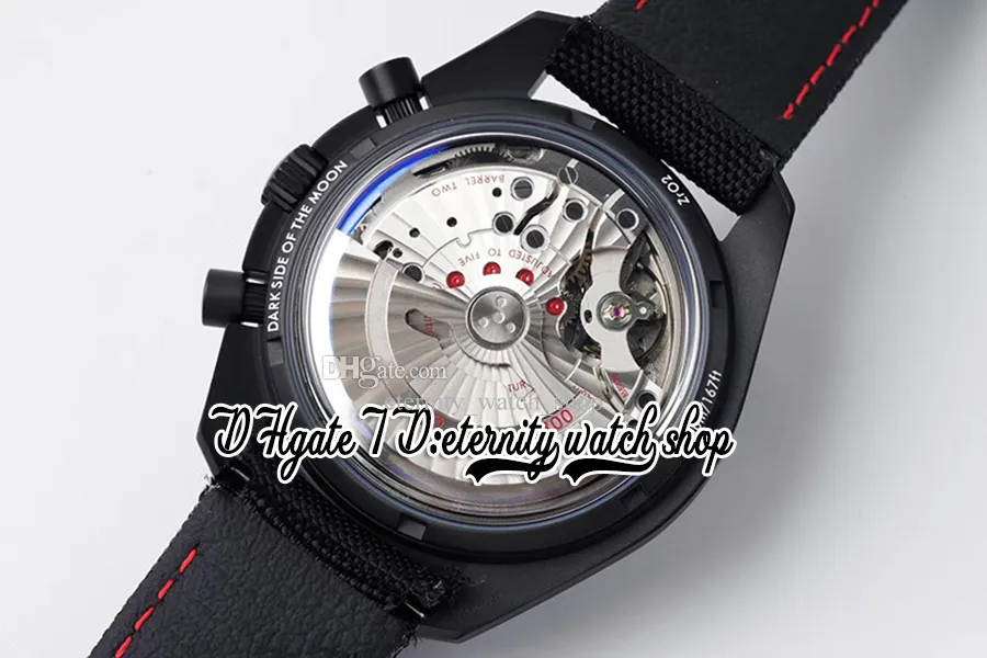 BBT Dark Side Moon bt311.92.44.51.01.005 Mens Watch 9300 Chronograph Automatic Black Dial Stick Markers Stainless Case Leather Strap Super version Eternity Watches