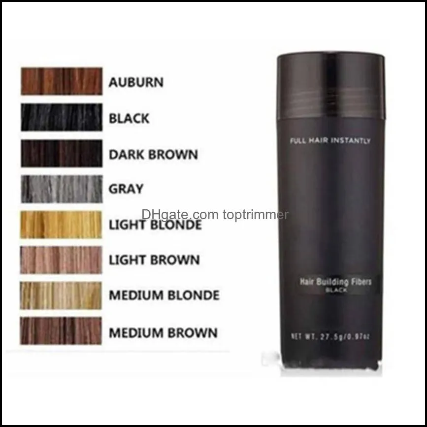 Drop Top Hair Building Fibers 27 5g Hair Thinning Concealer Instant Keratin Powder Black Spray Applicator Pikk308m