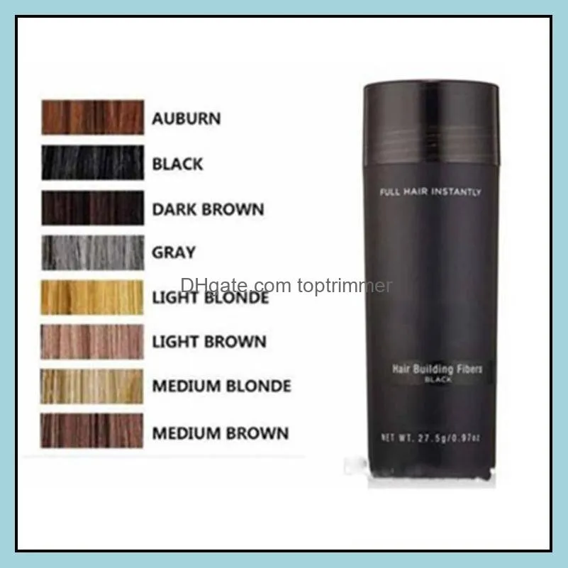 Drop Top Hair Building Fibers 27 5g Hair Thinning Concealer Instant Keratin Powder Black Spray Applicator Pikk308m