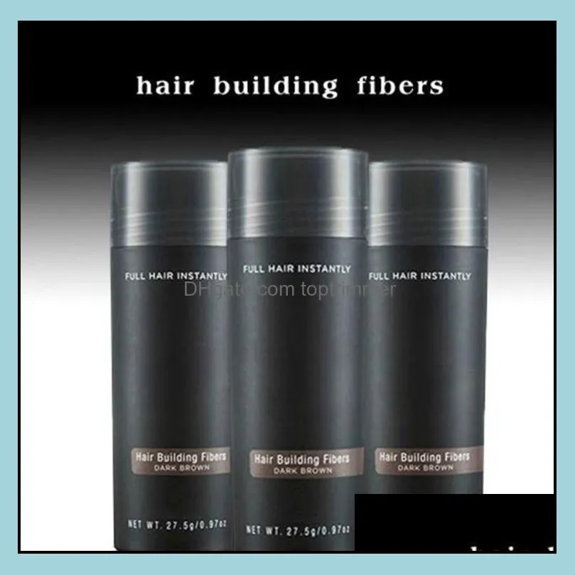 Drop Top Hair Building Fibers 27 5g Hair Thinning Concealer Instant Keratin Powder Black Spray Applicator Pikk308m