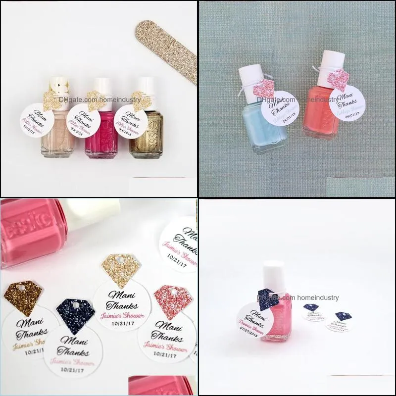 Greeting Cards Personalize Will You Be My Bridesmaid Tags Nail Polish Favor Wedding Party Gift Diamond Ring Tag