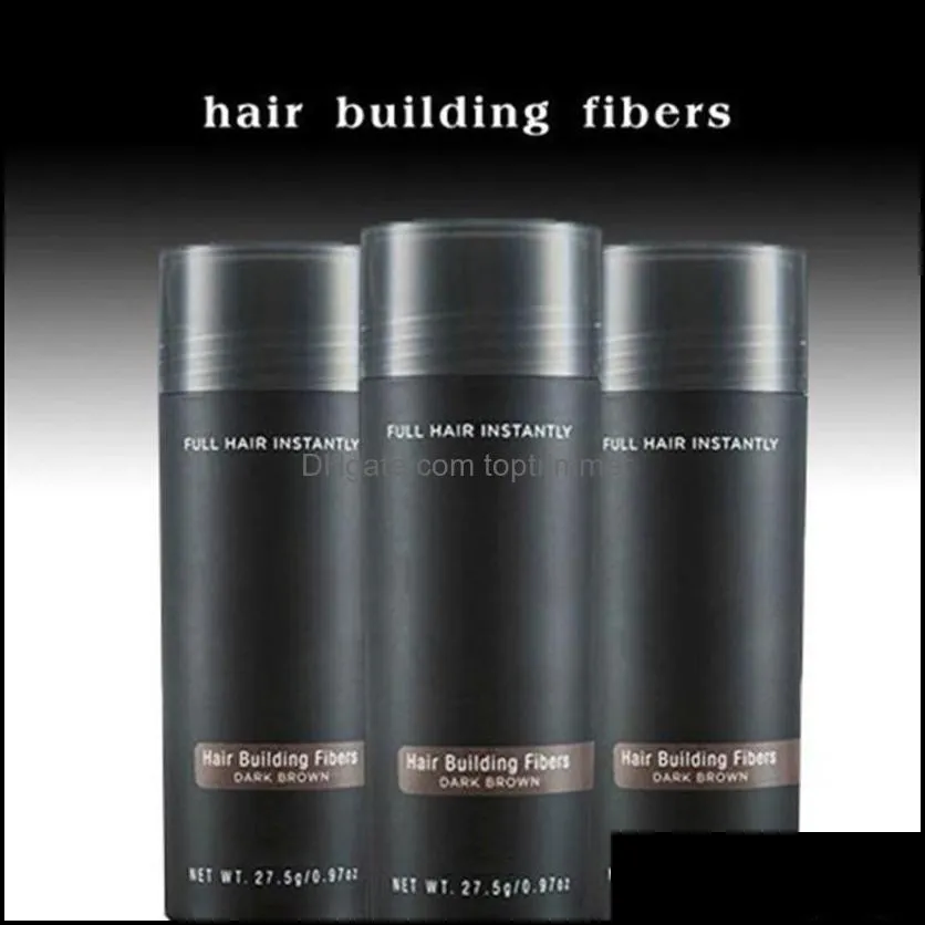 Drop Top Hair Building Fibers 27 5g Hair Thinning Concealer Instant Keratin Powder Black Spray Applicator Pikk308m