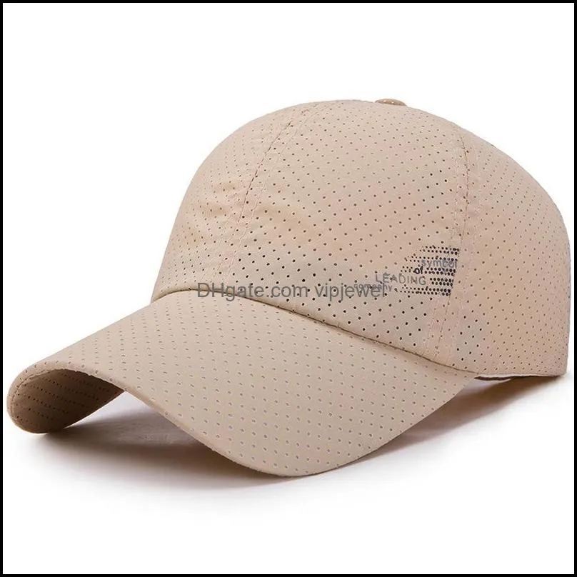 men women summer baseball cap quick drying hats unisex breathable sport pure color snapback hat bone baseball caps