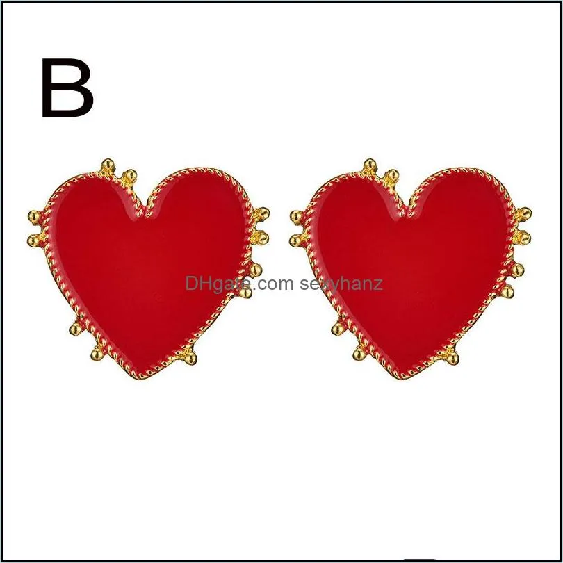 luxury designer stud earrings jewelry women 14k gold heart lips evil eye earring luxury jewellry accessories for girl women