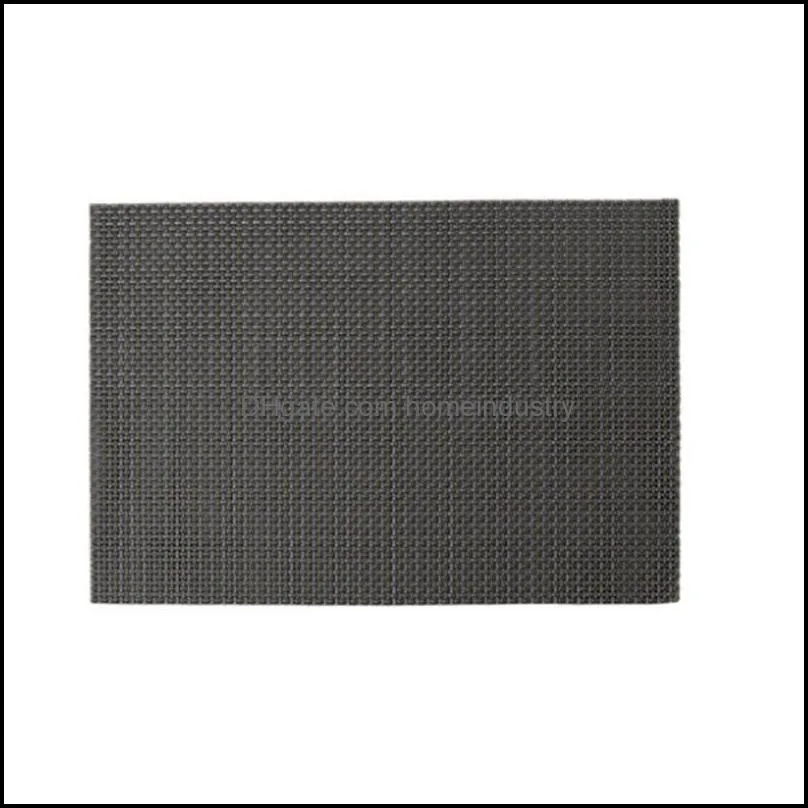 Mats & Pads 6 Pcs Table Dining Kitchen Mat Placemat Runner 45x30cm Non-Slip PVC Plastic Woven Waterproof And Easy Clean