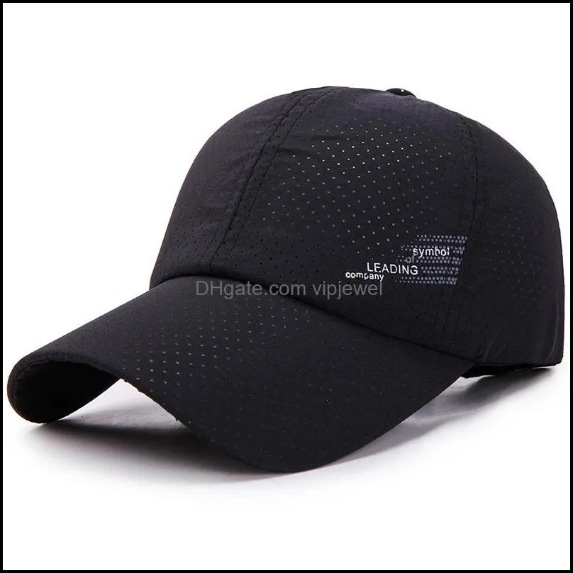 men women summer baseball cap quick drying hats unisex breathable sport pure color snapback hat bone baseball caps