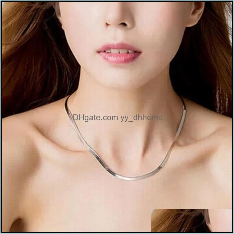 necklace jewelry silver gold snakechain necklaces men womens copper base gold tone necklace jelwery factory price n09142