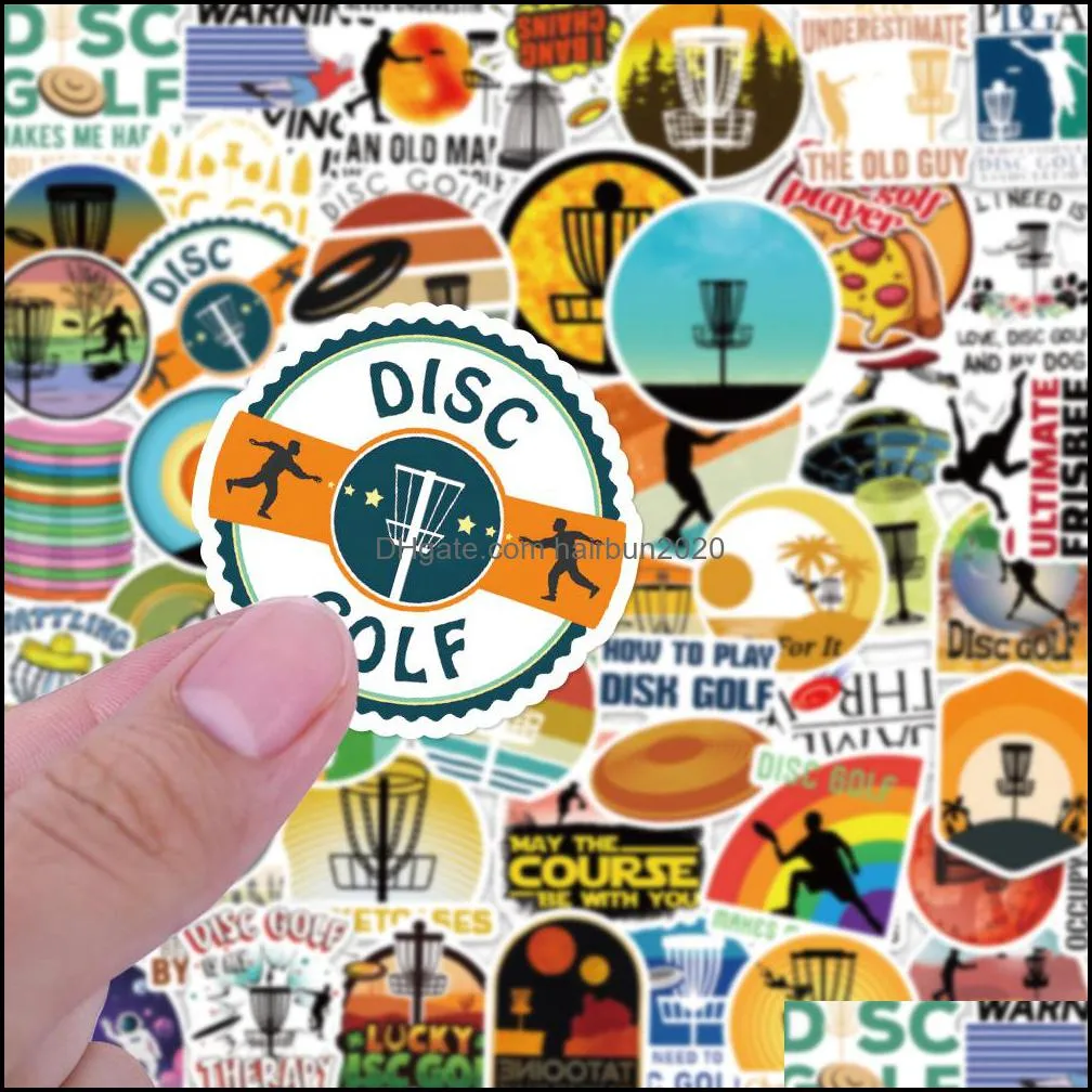 50pcs sports disc golf sticker diy snowboard laptop luggage cartoon graffiti decals stickers