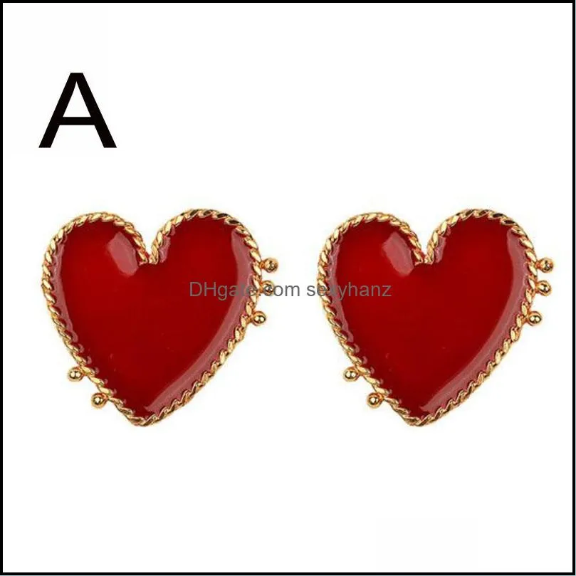 luxury designer stud earrings jewelry women 14k gold heart lips evil eye earring luxury jewellry accessories for girl women