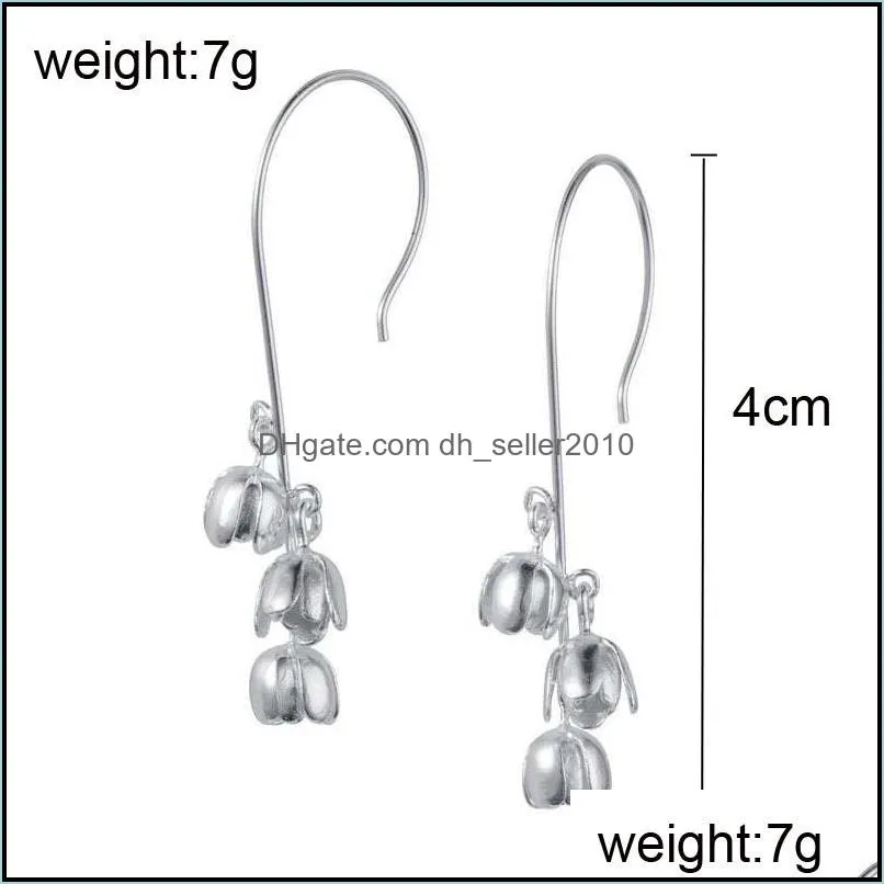 womens antique drop earrings fashion 925 sterling silver flower earring factory price jewelry gift ie210302