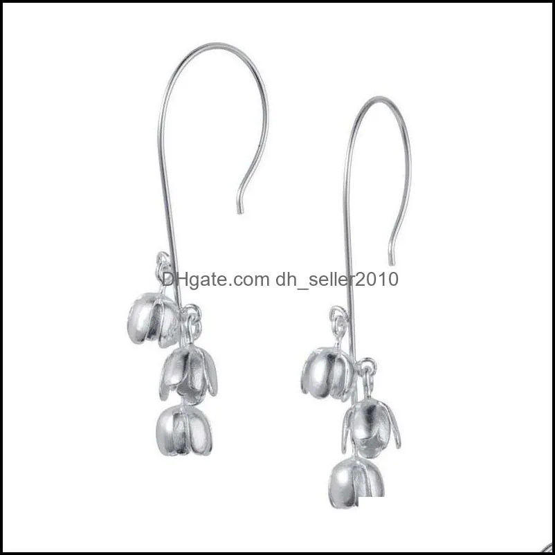 womens antique drop earrings fashion 925 sterling silver flower earring factory price jewelry gift ie210302