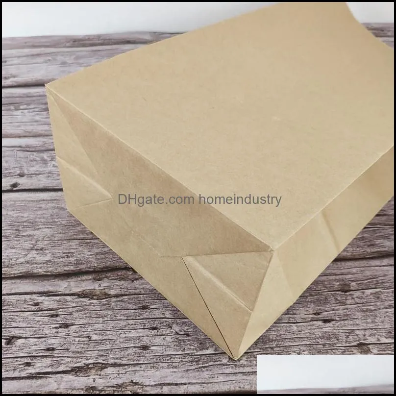 Medium Brown Kraft Paper Bags Gift Food Bread Candy Wedding Party Bags High Quality Wholesale