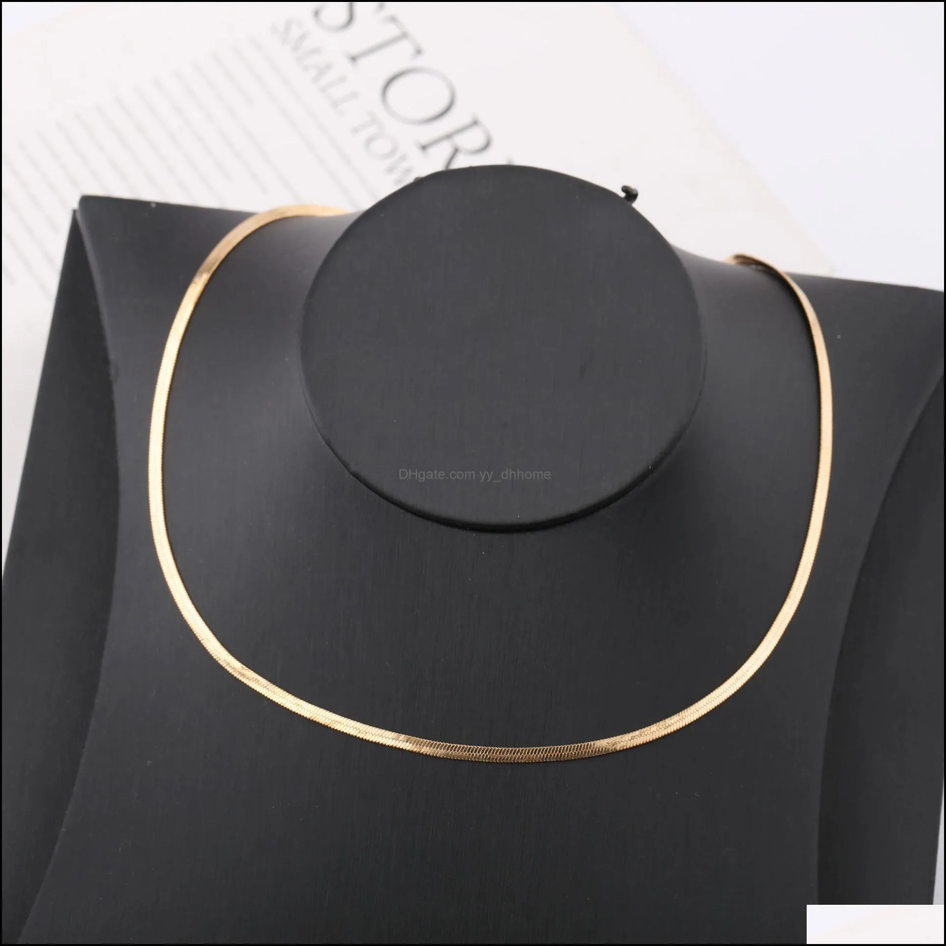 necklace jewelry silver gold snakechain necklaces men womens copper base gold tone necklace jelwery factory price n09142
