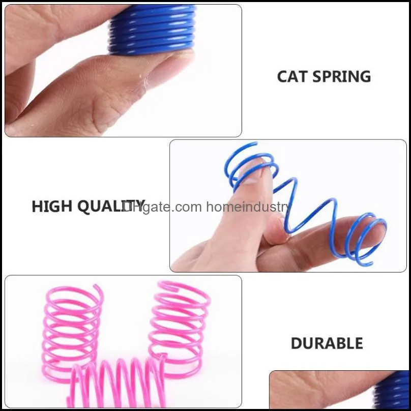 Cat Toys 20pcs Spring Colorful Teasing Pet Supply