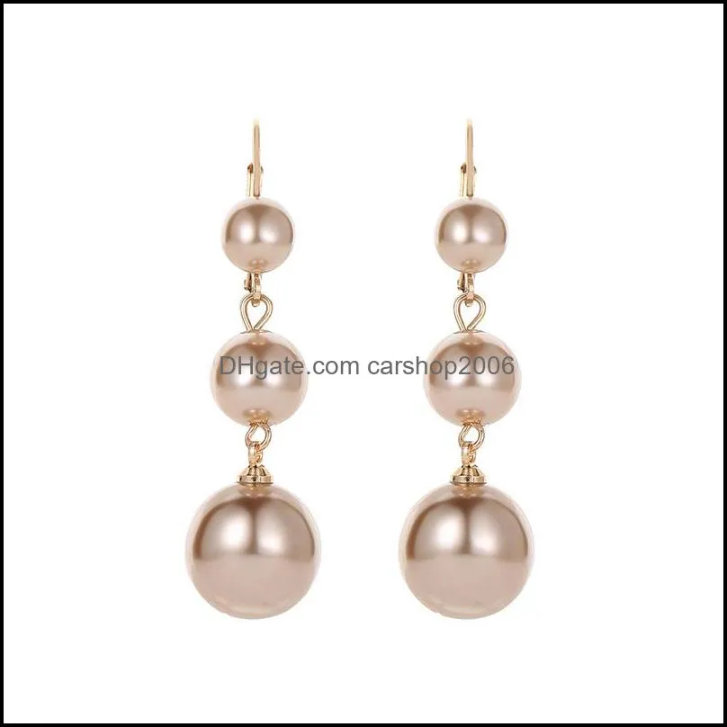 natural long baroque pearl earrings for women 8-9mm white champagne handmade 925 sterling silver jewelry party gift