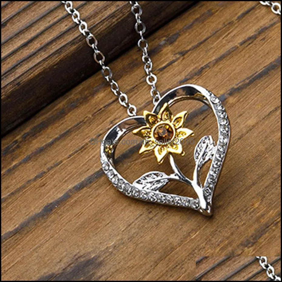 personalized you are my sunshine silver gold sunflower pendant necklaces womens best friends bitches valentine necklace