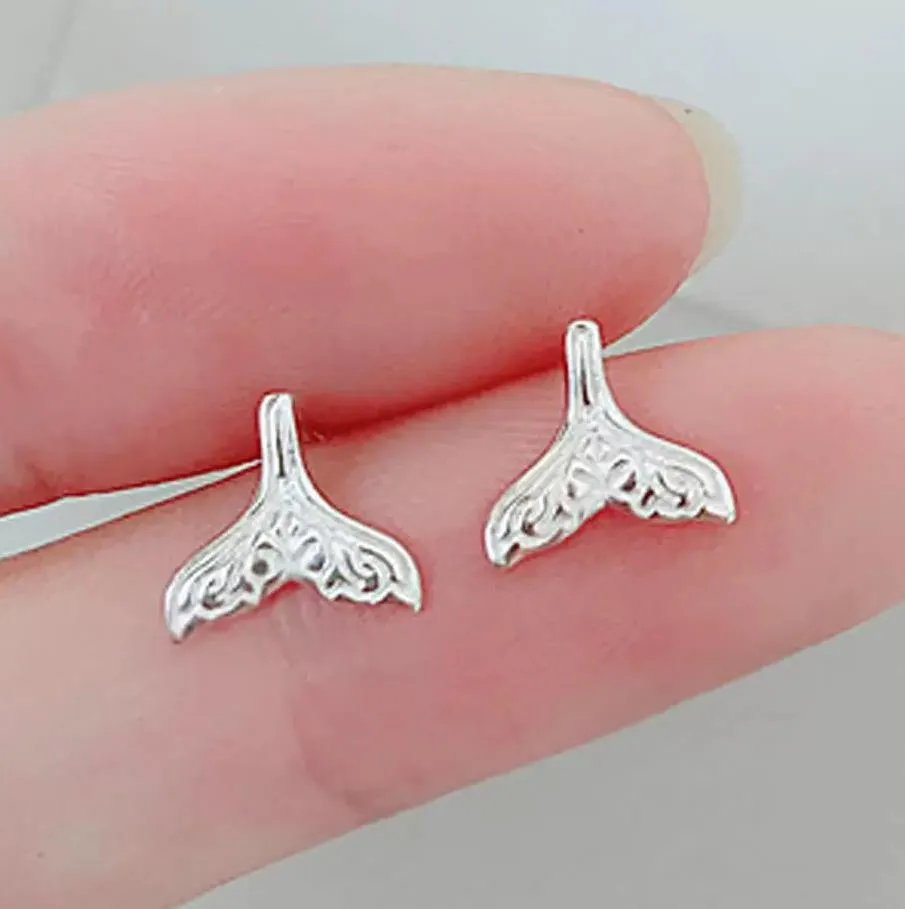 fashion 925 silver needle korean earrings women girls cute bowknot love heart silver stud earring 10-12mm