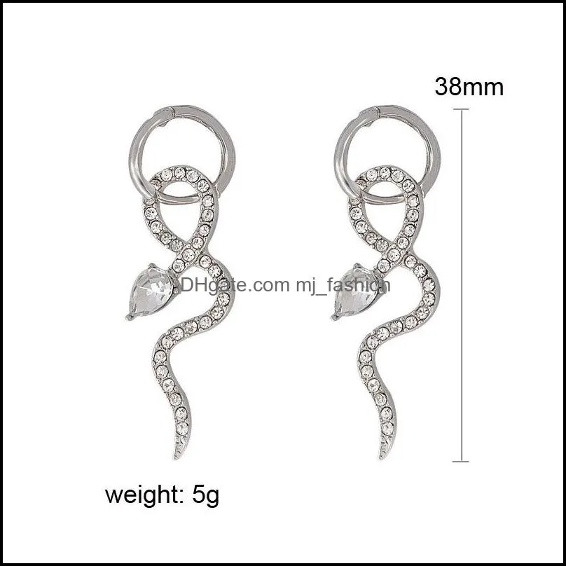 korean version of personality net red temperament hoop earrings trendy snake jewelry female women earring