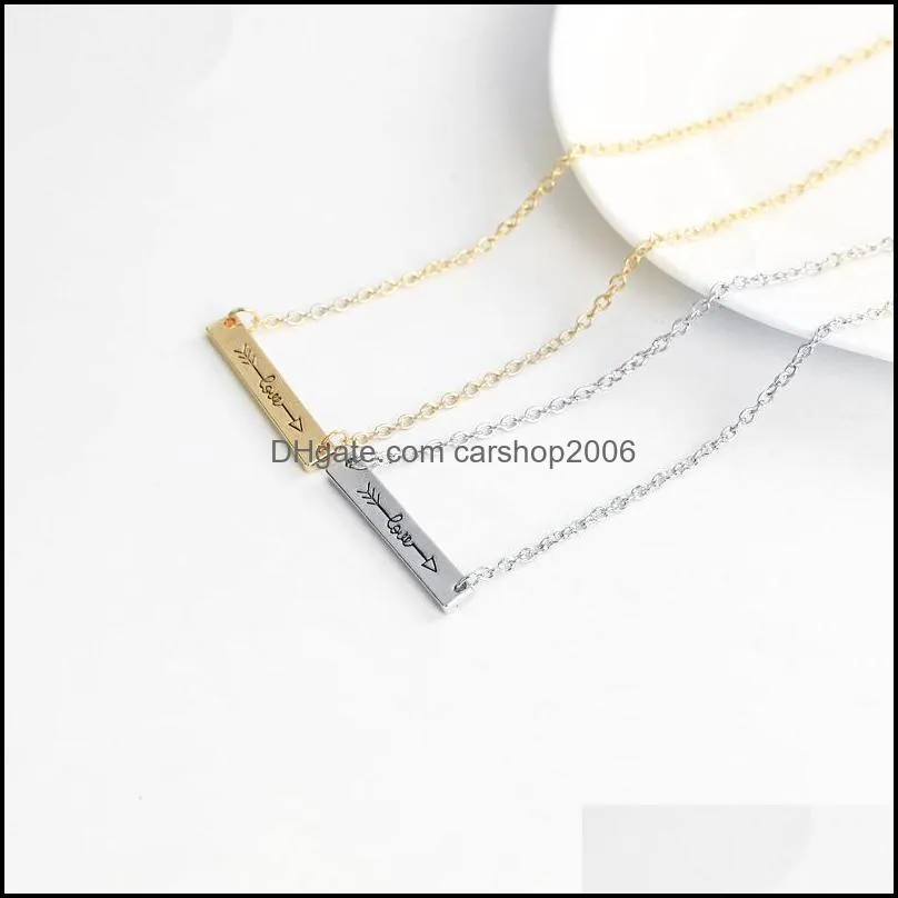 ingenious lovers love letters pendants necklace alloy arrow through heart short chain necklace jewelry gift