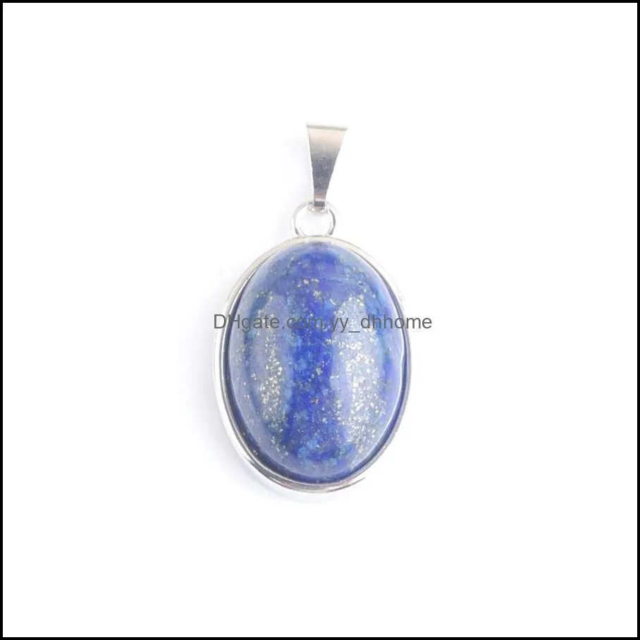 natural gemstone tiny pendants oval beads amethyst tigers eye lapis lazuli opal aventurine charms fit earrings necklaces jewelry making